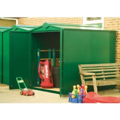 Asgard Centurion Police Approved Metal Apex Shed - Green - W5ft x D7ft