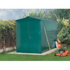 Asgard Centurion Police Approved Metal Apex Shed - Green - W5ft x D11ft