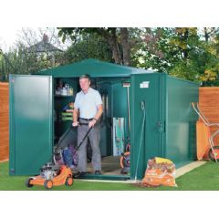 Asgard Gladiator Police Approved Metal Apex Shed - W7ft x D14ft