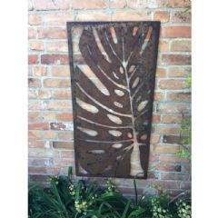 Parallax Monstera Large Rusted Wall Panel