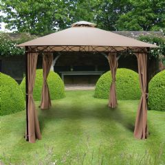 Glendale Marco Polo Gazebo - 3m x 3m - Mocha
