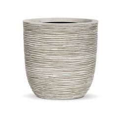 Capi Nature Rib Egg Planter - Ivory - Diameter 35cm x H34cm