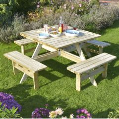 Rowlinson 8 Seater Square Picnic Table