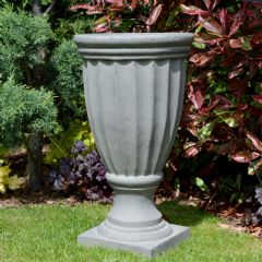 The Garden Feature Collection Overton Urn - Ancient Grey - W43cm x D43cm x H76cm