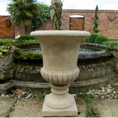 The Garden Feature Collection Redmile Urn - Stone - W33cm x D33cm x H45cm
