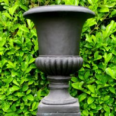 The Garden Feature Collection Redmile Urn - Black - W56cm x D56cm x H76cm