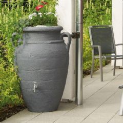 Graf Antique Wall Amphora Water Butt - 260L - Dark Granite