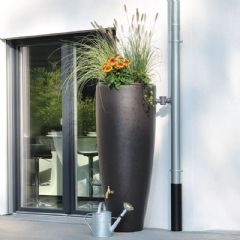 Graf 2 in 1 Water Butt With Planter - 300L - Mocca