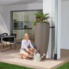 Graf 2 in 1 Water Butt with Planter - 300L - Taupe