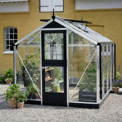 Juliana Compact Greenhouse - Aluminium and Black - Toughened Glass