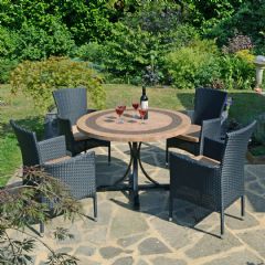 Byron Manor Vermont Stockholm 4 Seater Dining Set - Black Chairs