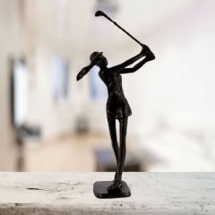 Elur Golfer Lady Iron Figurine