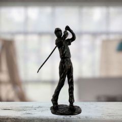 Elur Golfer Man Iron Figurine