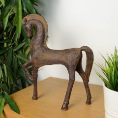 Elur Contemporary Horse Carved Wood Effect Ornament