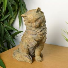 Elur Cat Carved Wood Effect Ornament
