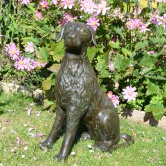 Europa Leisure Dog Statue - Dark Verdigris