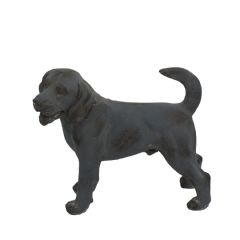 Solstice Sculptures Standing Dog - 34cm - Blue Iron Effect