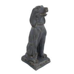 Solstice Sculptures Sitting Dog - 71cm - Blue Iron Effect