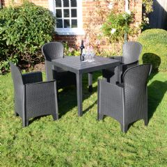 Europa Leisure Roma Sicily 4 Seater Square Dining Set