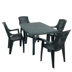 Europa Leisure Taranto Parma 4 Seater Dining Set - Green