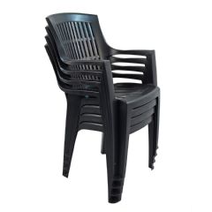 Trabella Parma Stacking Chair - Anthracite - Pack of 4