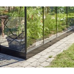Halls Qube Greenhouse Base - Black - W6ft x D8ft