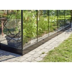 Halls Qube Greenhouse Base - Black - W6ft x D10ft