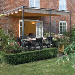 Rowlinson St. Tropez Wall Mounted Canopy Pergola - W300cm x D300cm