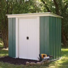 Rowlinson Greenvale Metal Pent Shed with Floor - W6ft x D4ft