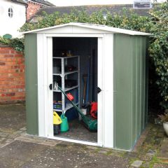 Rowlinson Greenvale Metal Apex Shed with Floor - W6ft x D5ft