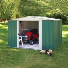 Rowlinson Greenvale Metal Apex Shed with Floor - W10ft x D8ft