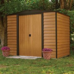 Rowlinson Woodvale Metal Apex Shed with Floor - W8ft x D6ft