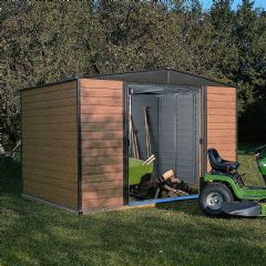 Rowlinson Woodvale Metal Apex Shed with Floor - W10ft x D6ft