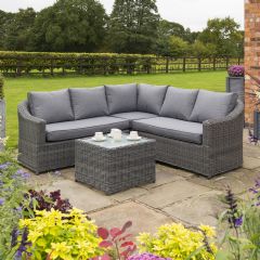 Rowlinson Bunbury 4 Seater Corner Lounge Set - Grey Weave