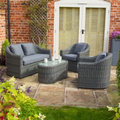 Rowlinson Bunbury 4 Seater Lounge Set - Grey Weave