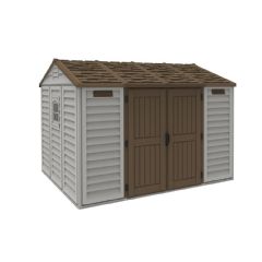 Saffron Premium Vinyl Clad Apex Shed - W10ft x D8ft