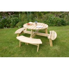 Zest 4 Leisure Poppy Round Picnic Table