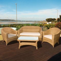 Cozy Bay Bahama 4 Seater Rattan Lounge Set - Four Seasons