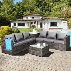 Oseasons Malta 6 Seater Corner Lounge Set - Grey
