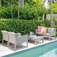 Cozy Bay Verona 4 Seater Lounge Set - Light Taupe