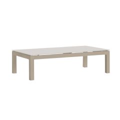 Cozy Bay Verona Coffee Table - Light Taupe with Cappuccino Glass