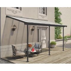 Palram Sierra Patio Cover - W4.6m x D2.3m - Grey