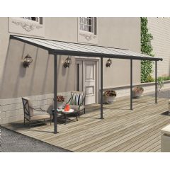 Palram Sierra Patio Cover - W6.9m x D2.3m - Grey