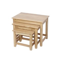 Oseasons Oak Nest of 3 Tables - Light Oak