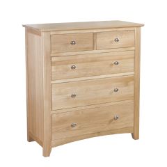 Oseasons Oak 5 Drawer Chest of Drawers - Light Oak