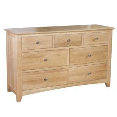 Oseasons Oak 7 Drawer Chest of Drawers - Light Oak