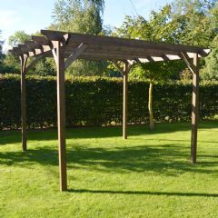 Rutland County Standard Pergola - Rustic Brown