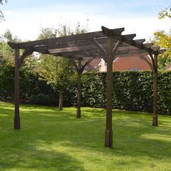 Rutland County Premium Pergola - Rustic Brown