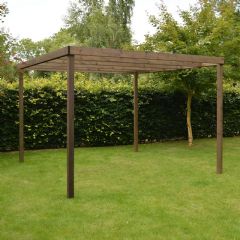 Rutland County Box Pergola - Rustic Brown