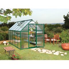 Palram Mythos Greenhouse - Green - Polycarbonate Glazing